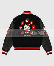 `Hello Kitty Varsity Black Varsity Jacket