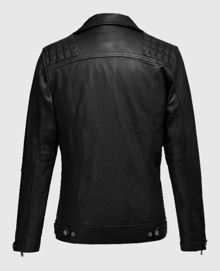  Ironwood  Black Biker Leather Jacket
