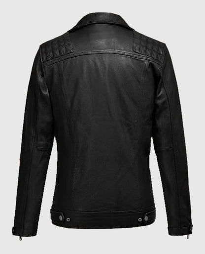  Ironwood  Black Biker Leather Jacket