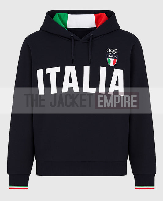 Italy Olympic black Hoodie