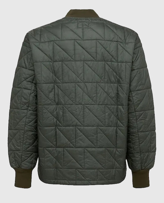 Jabari Banks Bel-Air 2022 Gray quilted jacket