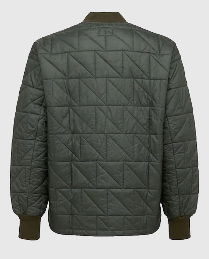 Jabari Banks Bel-Air 2022 Gray quilted jacket