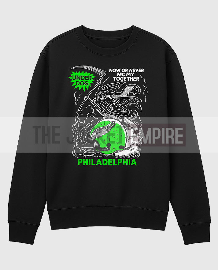 Jason Kelce Now Or Never We Fly Together Black Sweatshirt