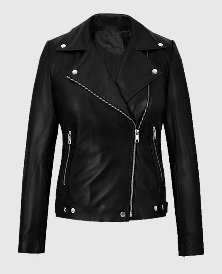 Jena Malone Black Leather Jacket