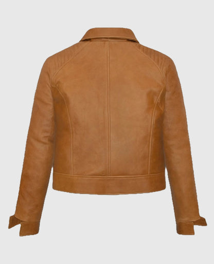 Jenna Ortega Finestkind Brown Sheepskin Leather Jacket