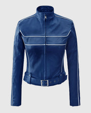 Jennifer Morrison Once Upon a Time Leather Blue Jacket