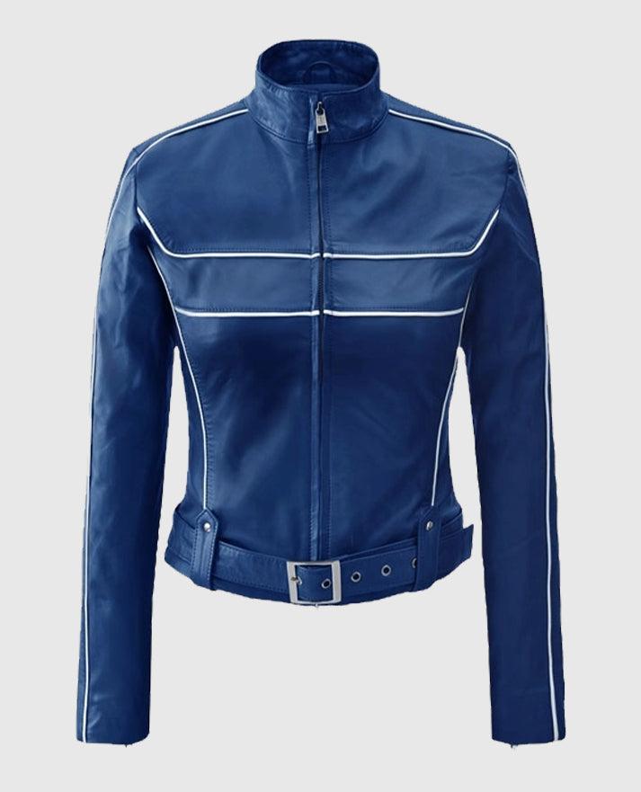 Jennifer Morrison Once Upon a Time Leather Blue Jacket