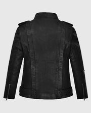 Jodie Comer Doctor Foster Leather Black Jacket
