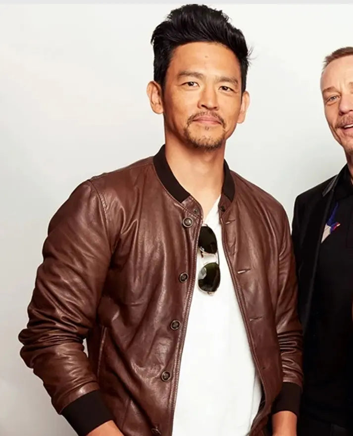 John Cho Brown Leather Jacket
