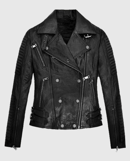 Keira Knightley Biker Leather Jacket