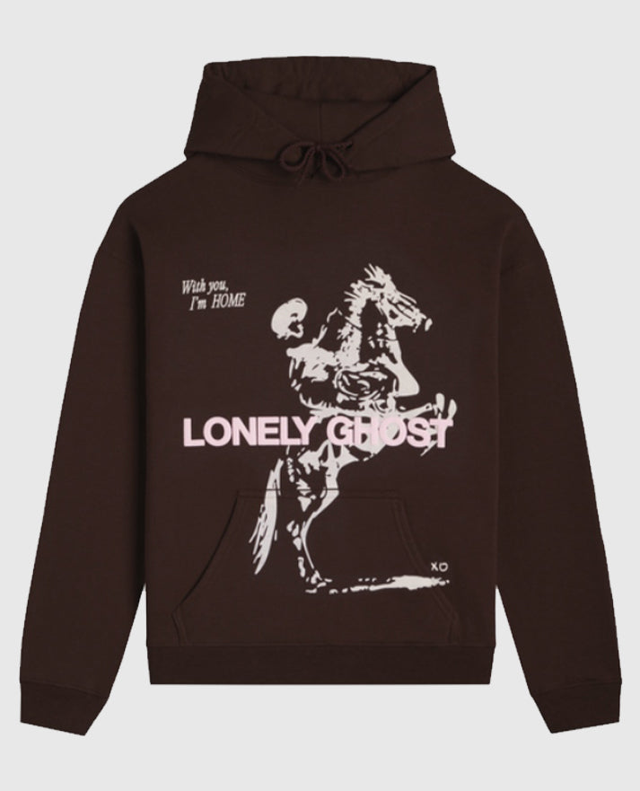 Lonely Ghost Brown Hoodie