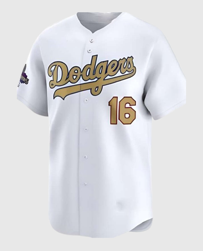 Los Angeles Dodgers 2025 White & Gold Jersey