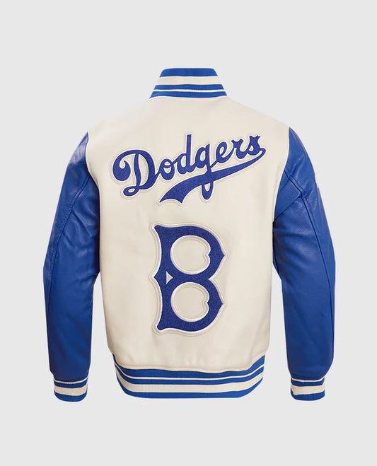 MLB Brooklyn Dodgers Retro Classic Men's Rib Wool Varsity Jacket
