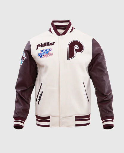 MLB Philadelphia Phillies Men’s Rib Wool Varsity Jacket