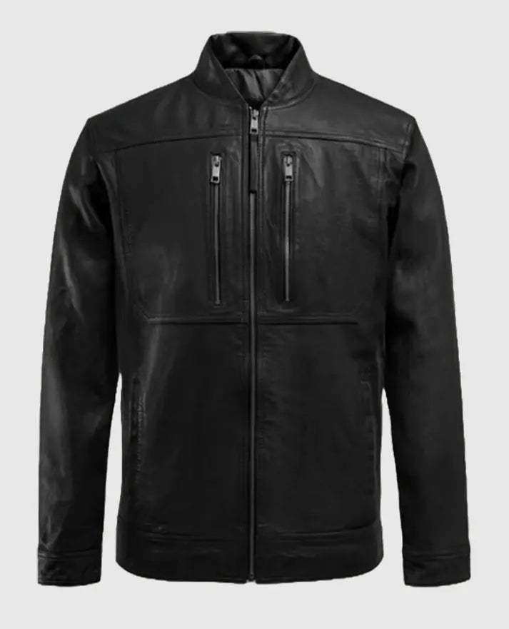 Men's Black Thunder Storm Biker Leather Jacket