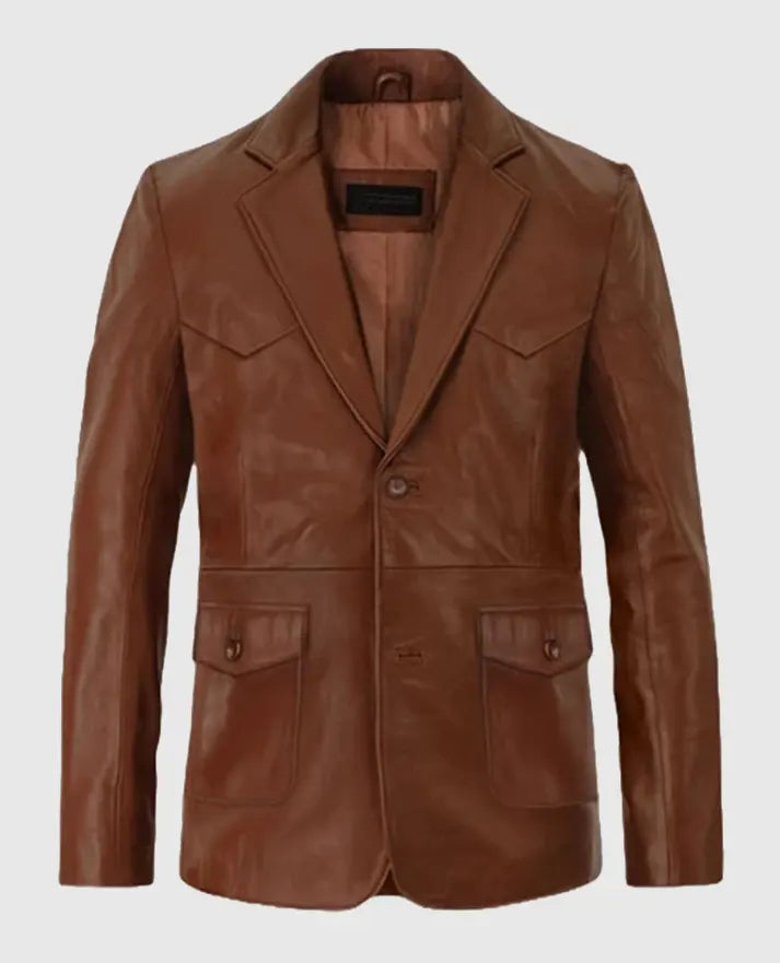 Men’s Leather Western Blazer