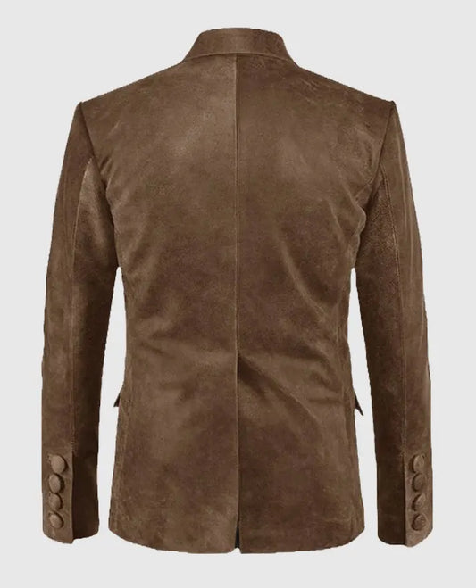 Men's Quaint Leather Blazer