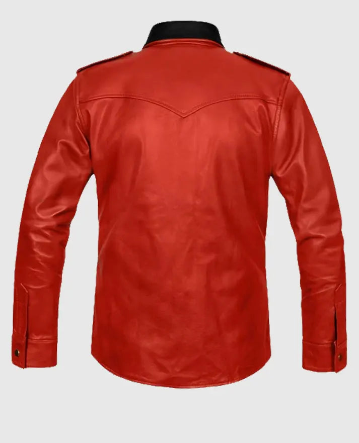 Men's Red Native Leather Jacket