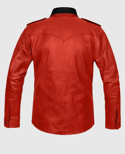 Men's Red Native Leather Jacket
