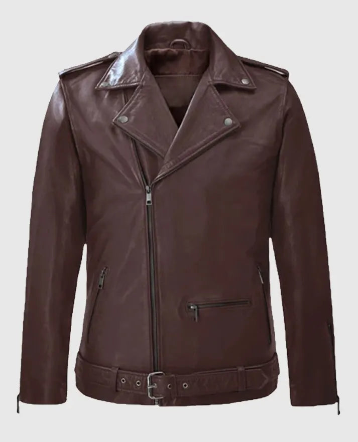 Men's Rutland Riding Leather Burgundy Jacket