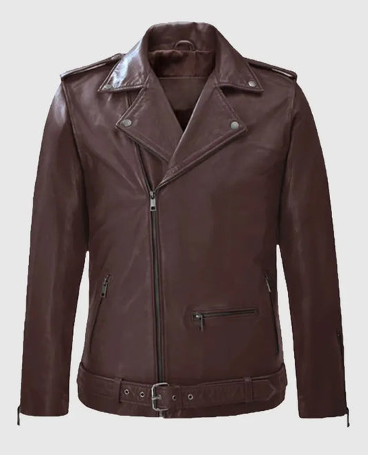 Men's Rutland Riding Leather Burgundy Jacket