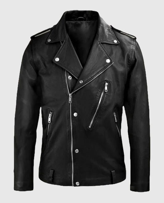 Men's Black Beast Biker Leather Jacket