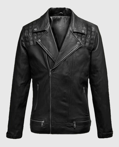 Men’s Black Biker Ironwood Leather Jacket