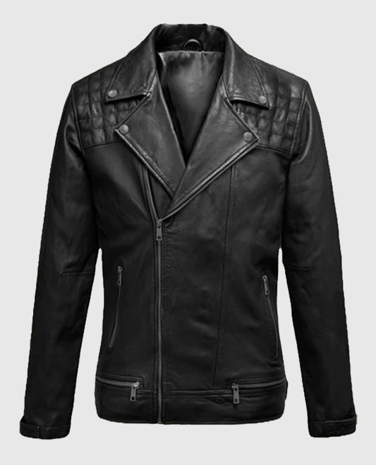 Men’s Black Biker Ironwood Leather Jacket