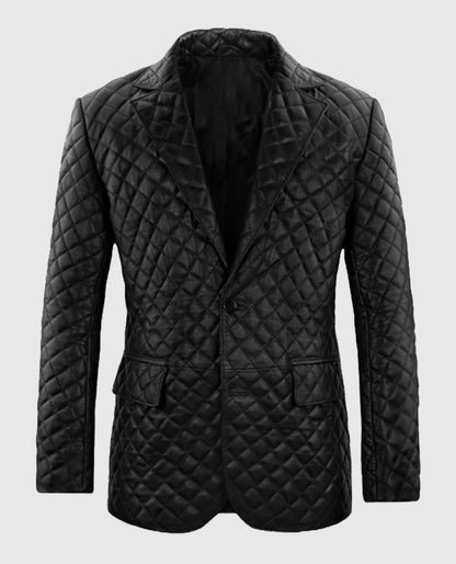 Men’s Bocelli Quilted Leather Blazer