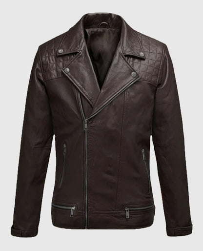 Men’s Brown Ironwood Biker Leather Jacket