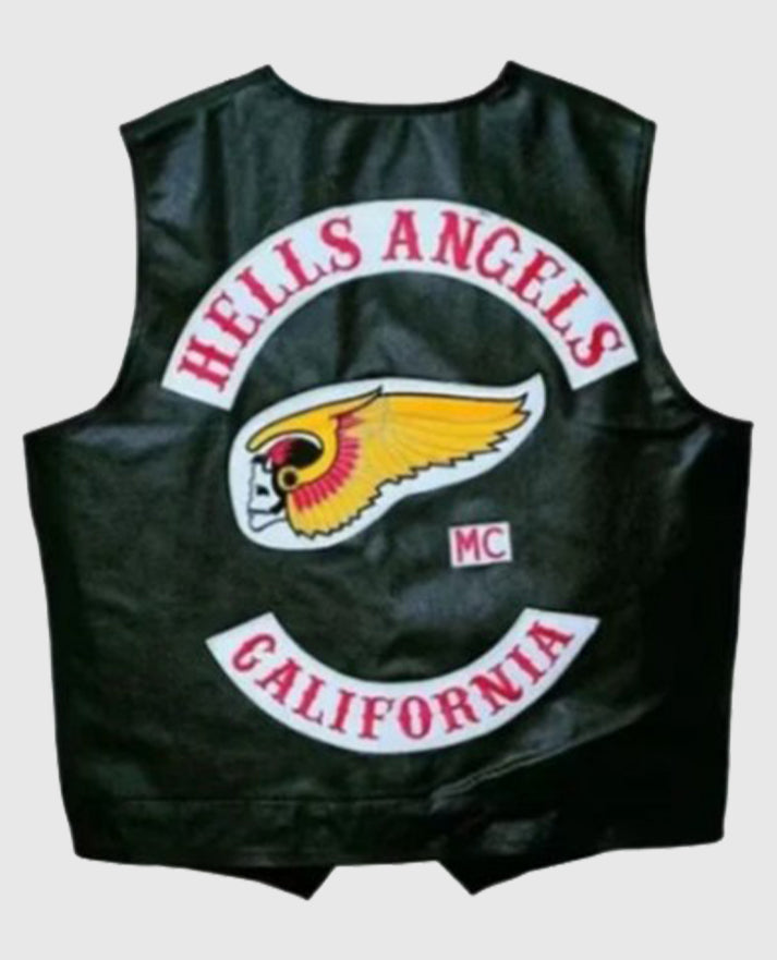 Men's California Hells Angels Leather Vest