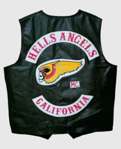 Men's California Hells Angels Leather Vest