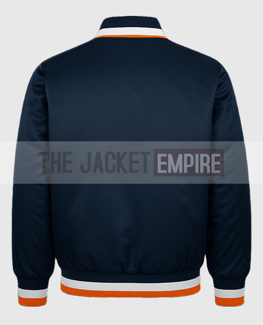 Men's Detroit Tigers Varsity Blue Satin Jacket