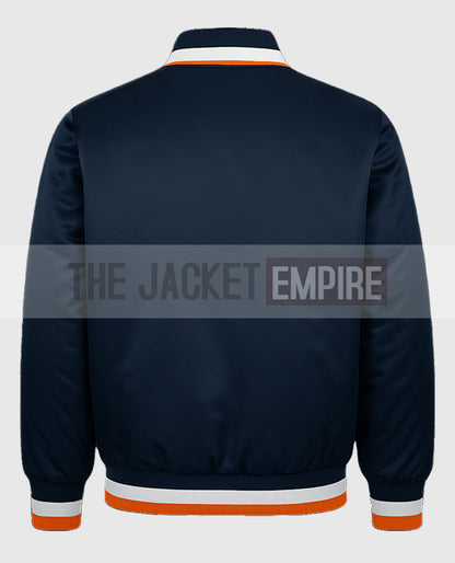 Men's Detroit Tigers Varsity Blue Satin Jacket