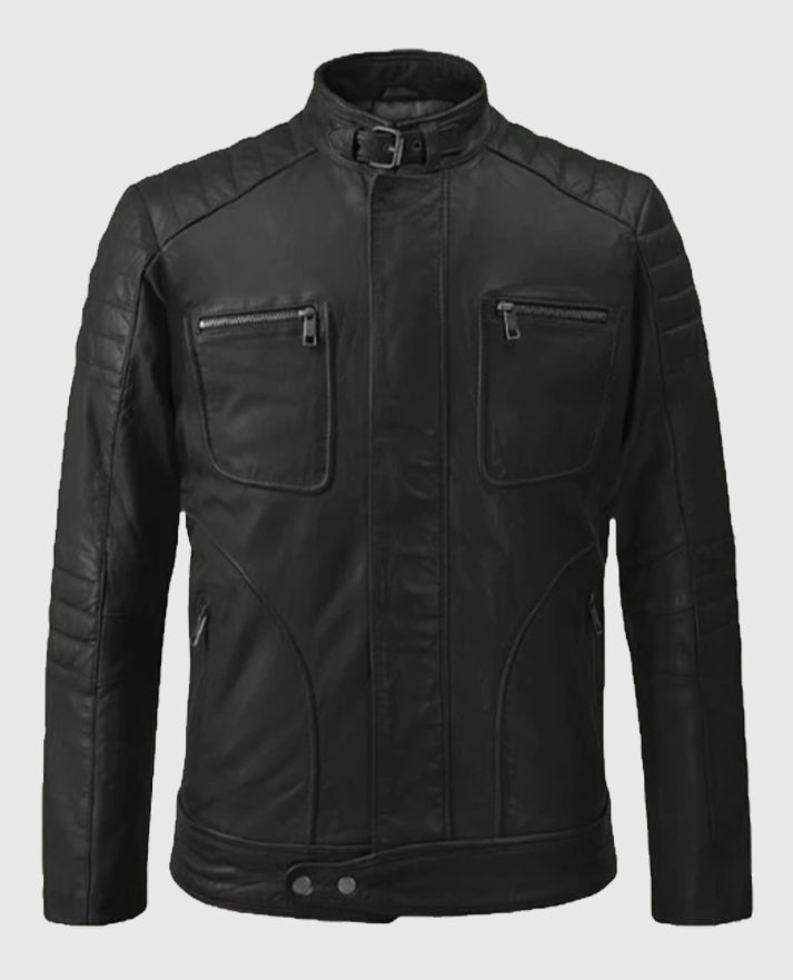 Men’s Firefly Black Moto Leather Jacket