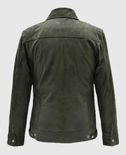 Men's Frodo Green Suede Leather Jacket