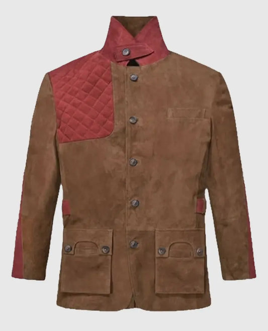 Men’s Hickory Safari Suede Leather Blazer