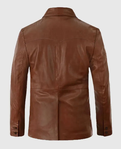 Men's Leather Western Blazer