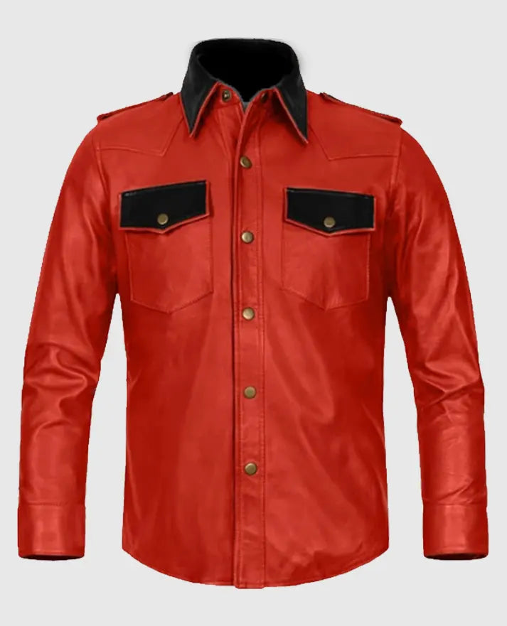 Men’s Red Native Leather Jacket