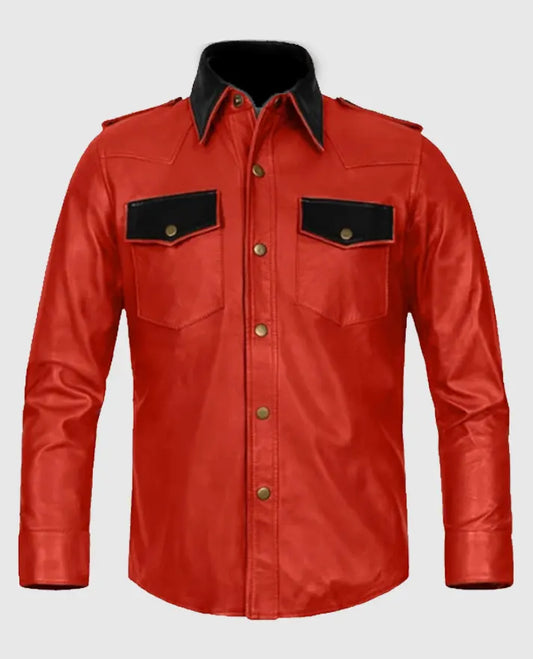 Men’s Red Native Leather Jacket