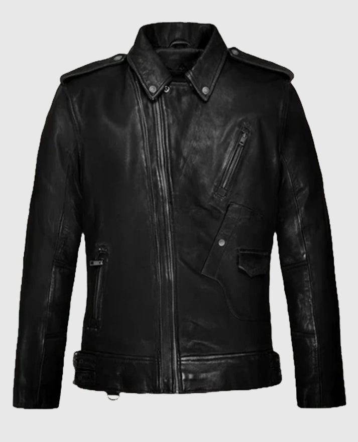 Men’s Rider Falcon Black Leather Jacket