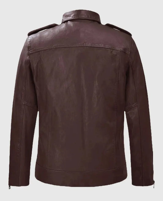 Men's Rutland Riding Leather Burgundy Jacket