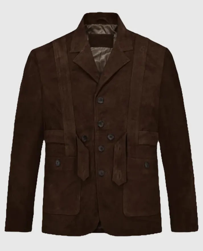 Men’s Suede Safari Dune Leather Blazer