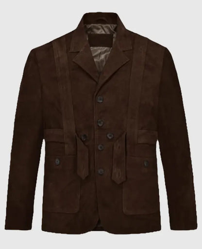 Men’s Suede Safari Dune Leather Blazer