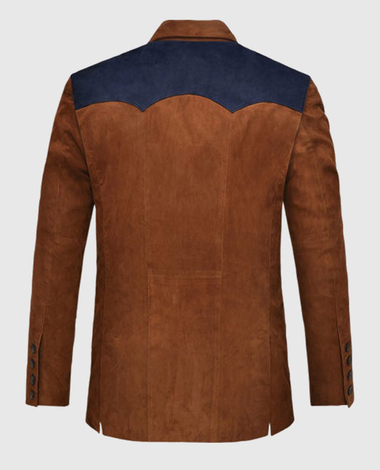 Men's Suede Western Leather Blazer