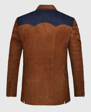 Men's Suede Western Leather Blazer