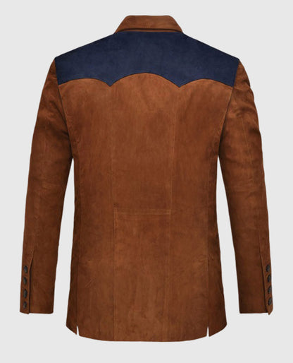 Men's Suede Western Leather Blazer