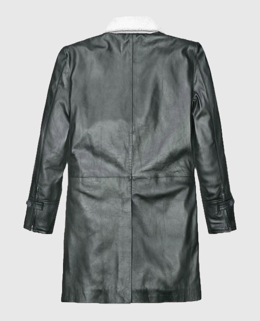 Metallic Lurex Metallic Gray Tom Hardy Trench Coat