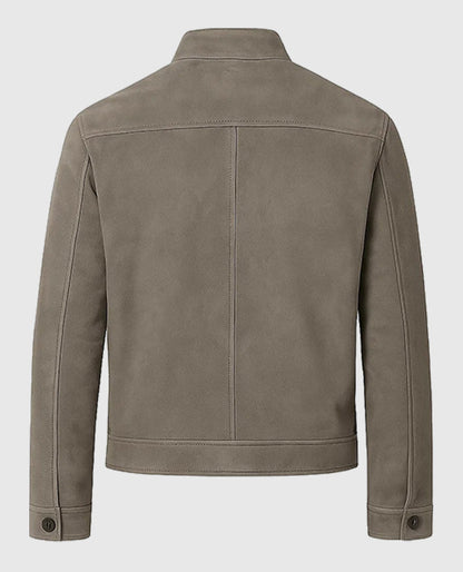 Mission Impossible Rogue Nation Jeremy Renner Suede Leather Gray Jacket