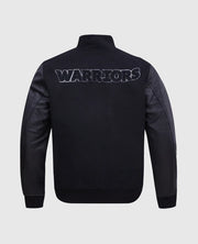 NBA Golden State Warriors Men's Black Varsity Jacket
